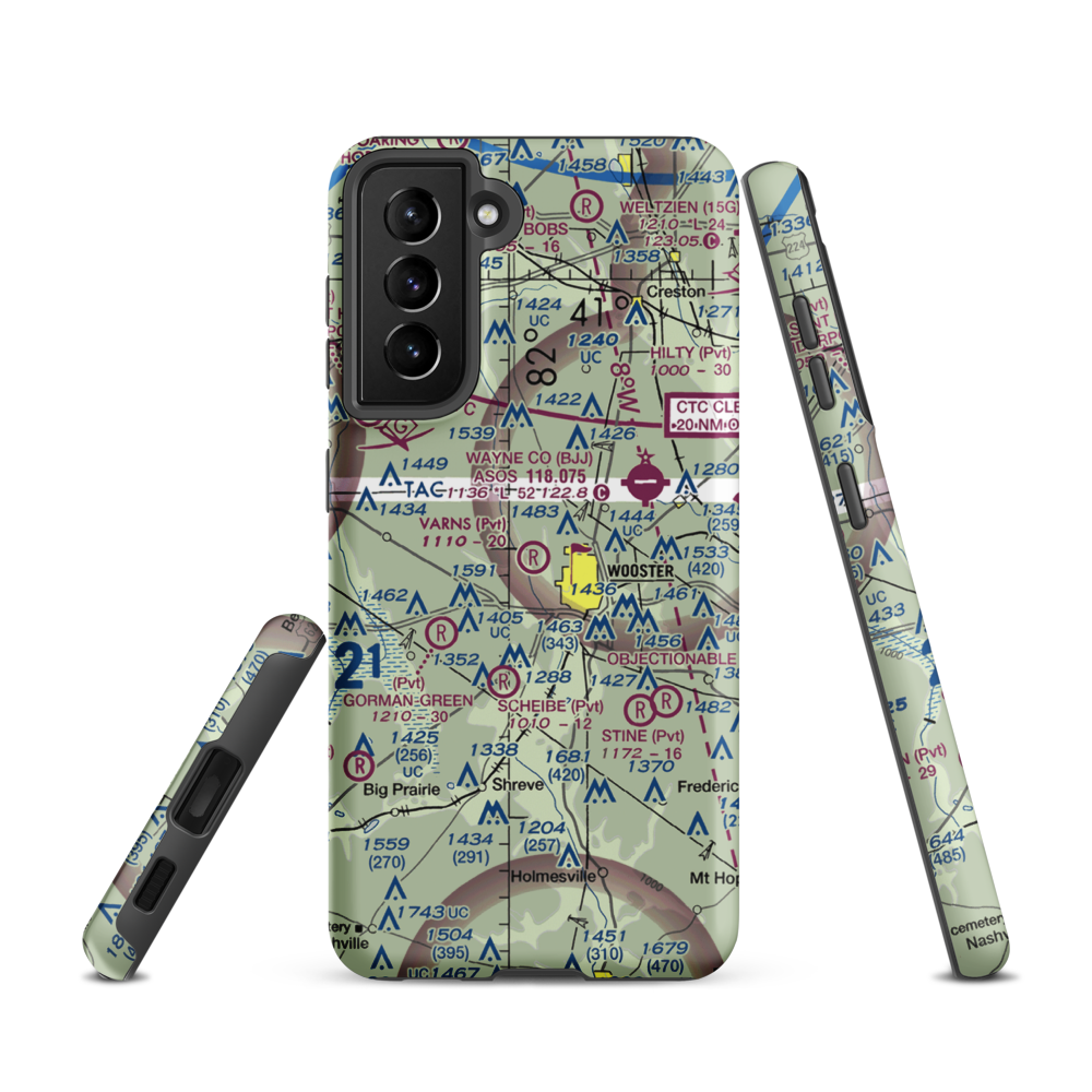 Varns Farms Airport (OI07) VFR Sectional Samsung Phone Case Samsung Galaxy S21 model shown
