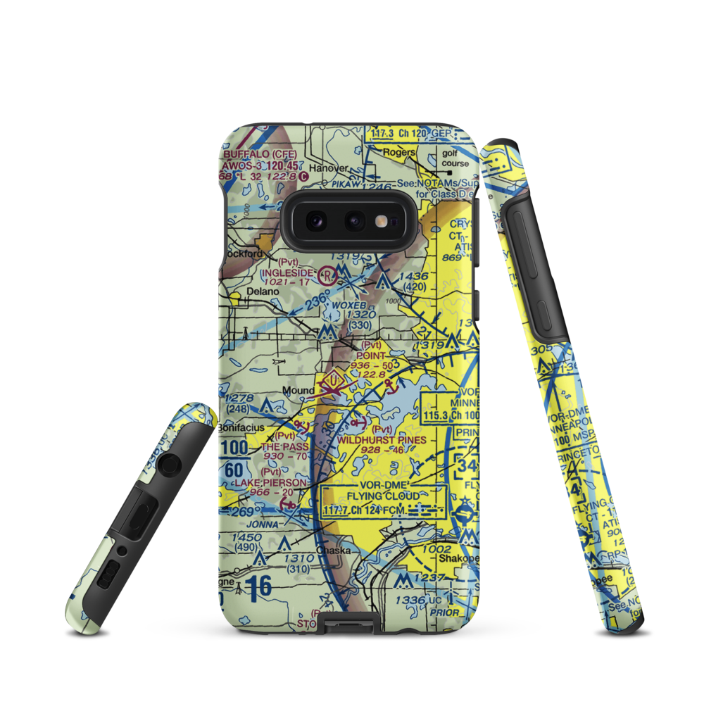 Vasa Park Seaplane Base (28MN) VFR Sectional Samsung Phone Case Samsung Galaxy S10 Plus model shown