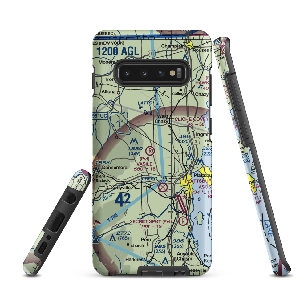 Vasile Field (NY60) VFR Sectional Samsung Phone Case Samsung Galaxy S10 Plus model shown