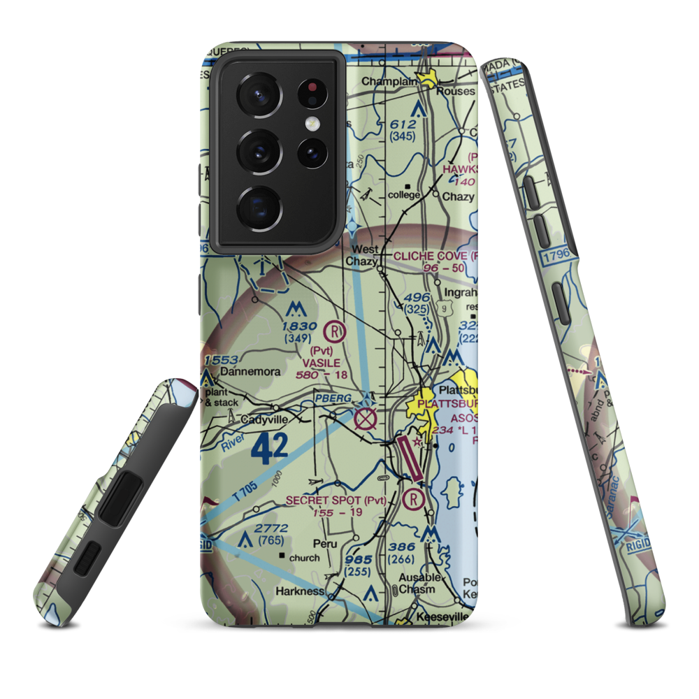 Vasile Field (NY60) VFR Sectional Samsung Phone Case Samsung Galaxy S21 Plus model shown