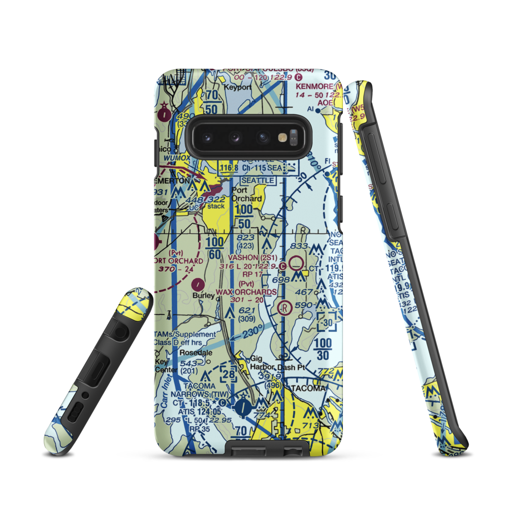 Vaughan Ranch Airfield (WN13) VFR Sectional Samsung Phone Case Samsung Galaxy S10 model shown
