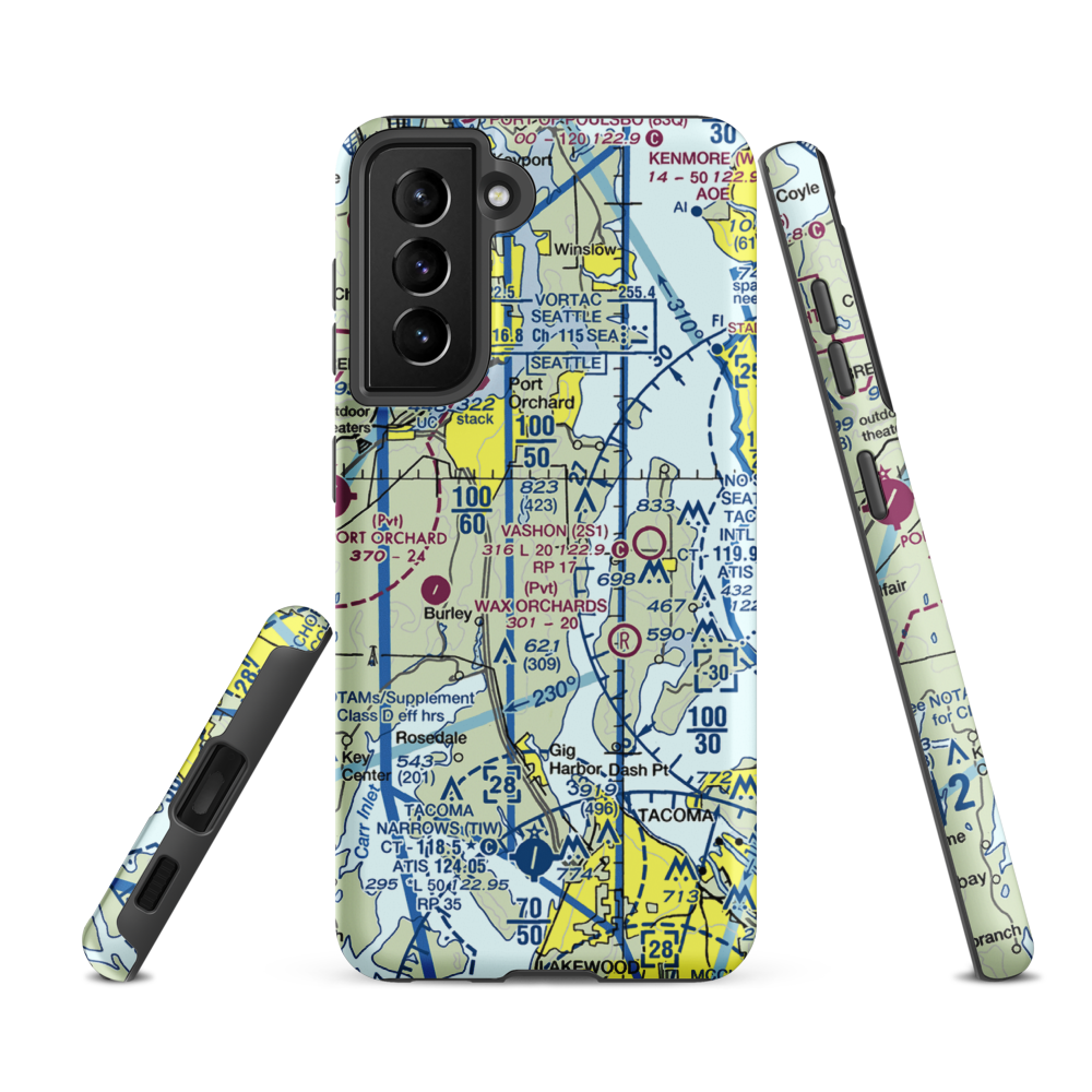 Vaughan Ranch Airfield (WN13) VFR Sectional Samsung Phone Case Samsung Galaxy S21 FE model shown