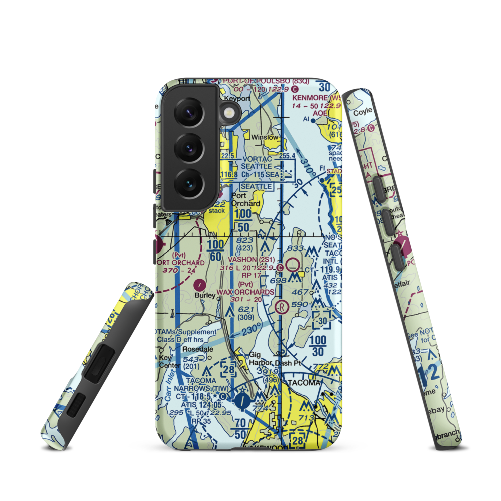 Vaughan Ranch Airfield (WN13) VFR Sectional Samsung Phone Case Samsung Galaxy S22 model shown