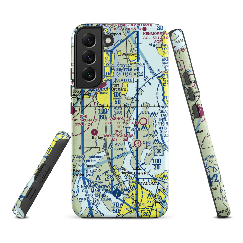 Vaughan Ranch Airfield (WN13) VFR Sectional Samsung Phone Case Samsung Galaxy S22 Plus model shown