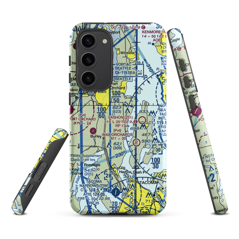 Vaughan Ranch Airfield (WN13) VFR Sectional Samsung Phone Case Samsung Galaxy S23 Plus model shown