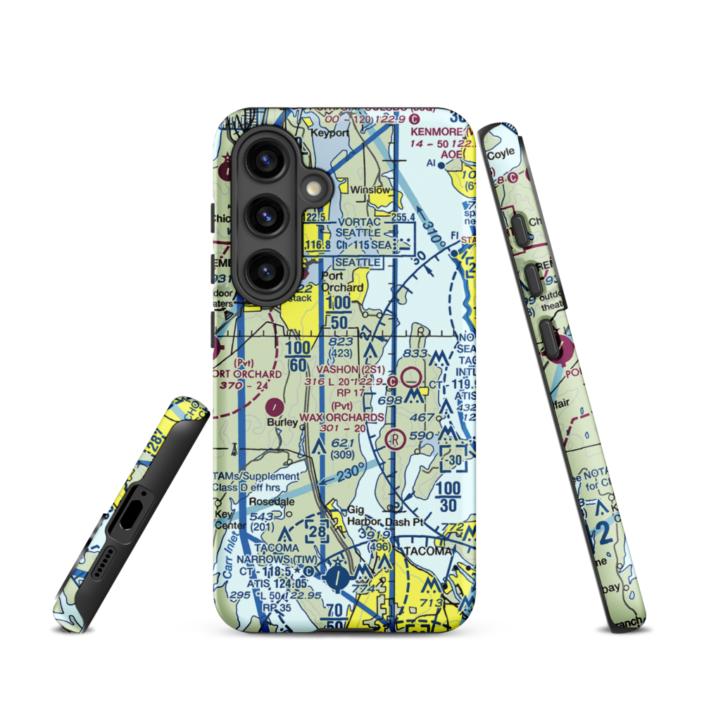 Vaughan Ranch Airfield (WN13) VFR Sectional Samsung Phone Case Samsung Galaxy S24 model shown