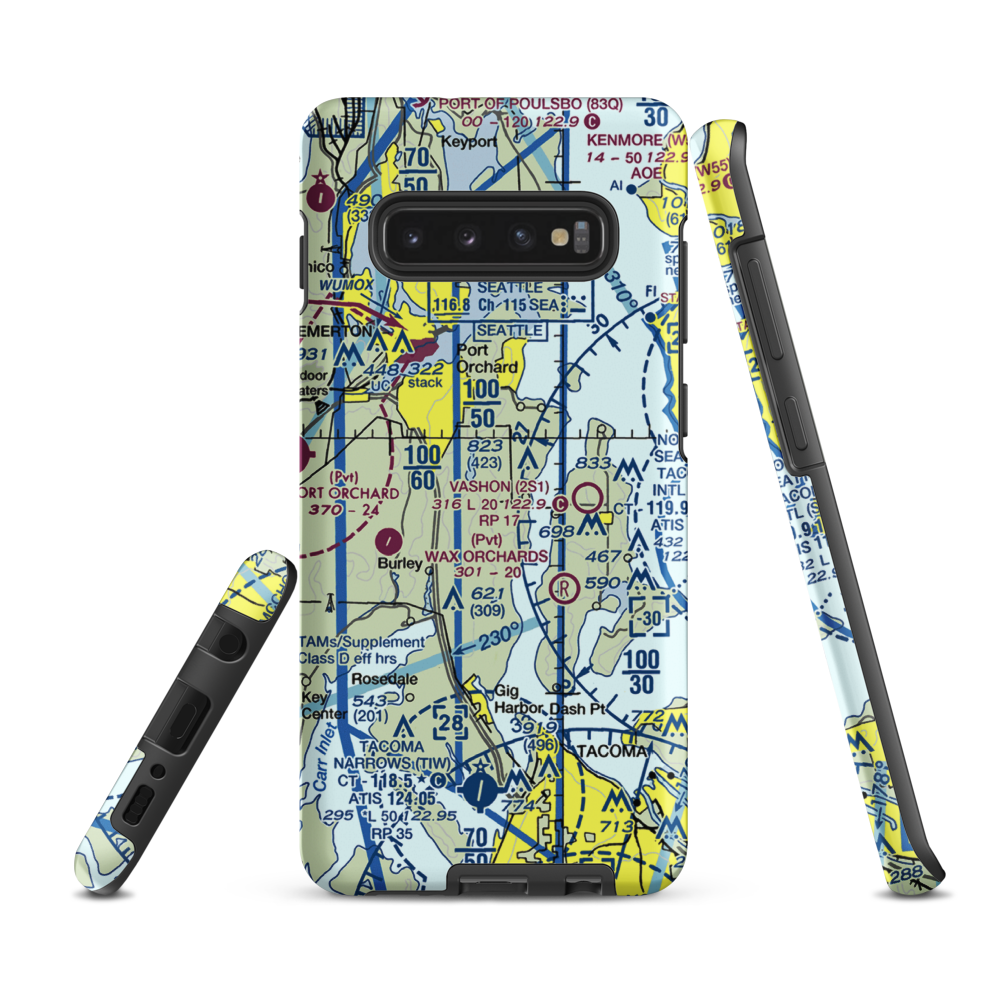 Vaughan Ranch Airfield (WN13) VFR Sectional Samsung Phone Case Samsung Galaxy S10 Plus model shown