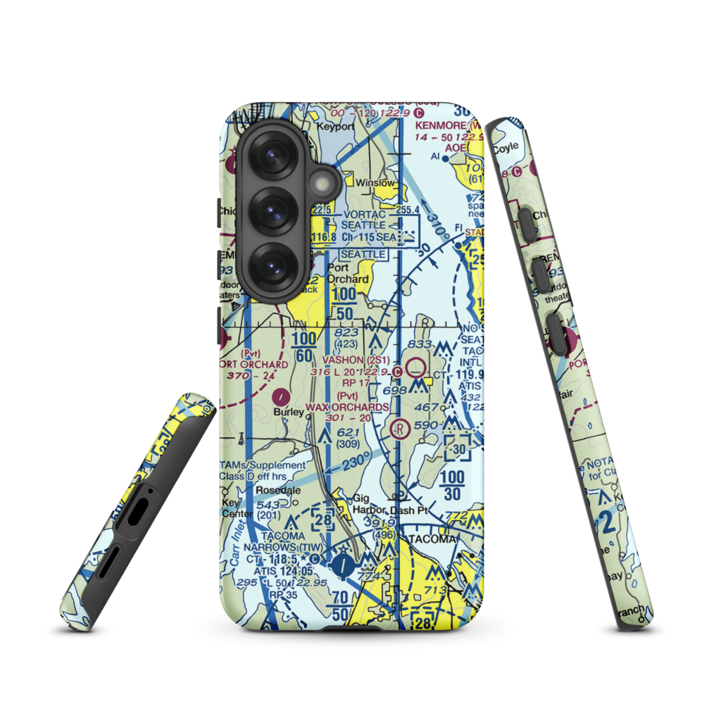Vaughan Ranch Airfield (WN13) VFR Sectional Samsung Phone Case Samsung Galaxy S25 model shown
