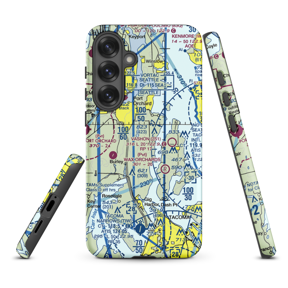 Vaughan Ranch Airfield (WN13) VFR Sectional Samsung Phone Case Samsung Galaxy S25 Plus model shown