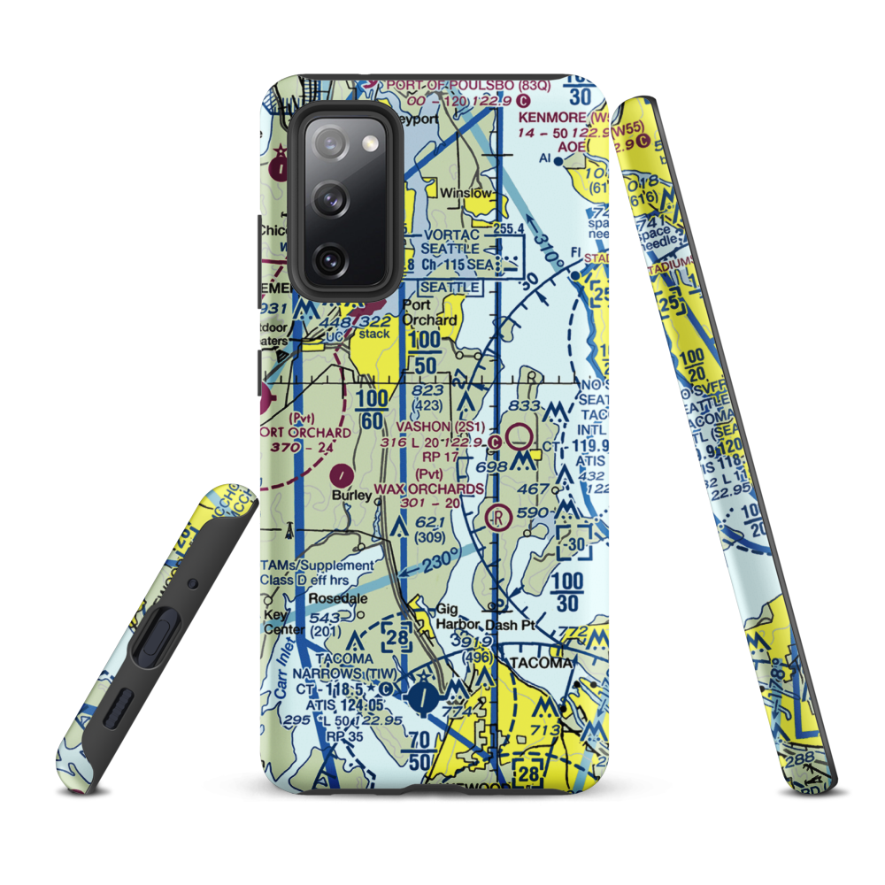 Vaughan Ranch Airfield (WN13) VFR Sectional Samsung Phone Case Samsung Galaxy S20 FE model shown