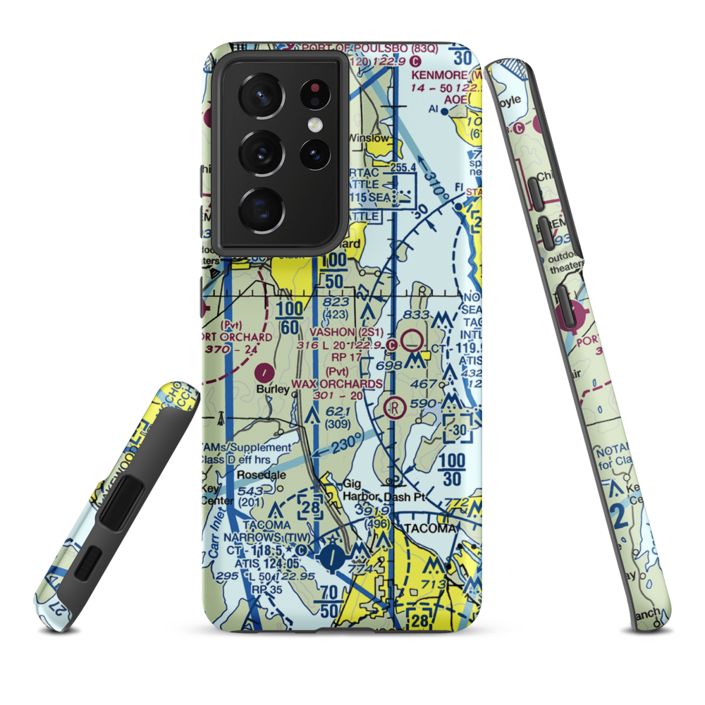 Vaughan Ranch Airfield (WN13) VFR Sectional Samsung Phone Case Samsung Galaxy S21 Ultra model shown