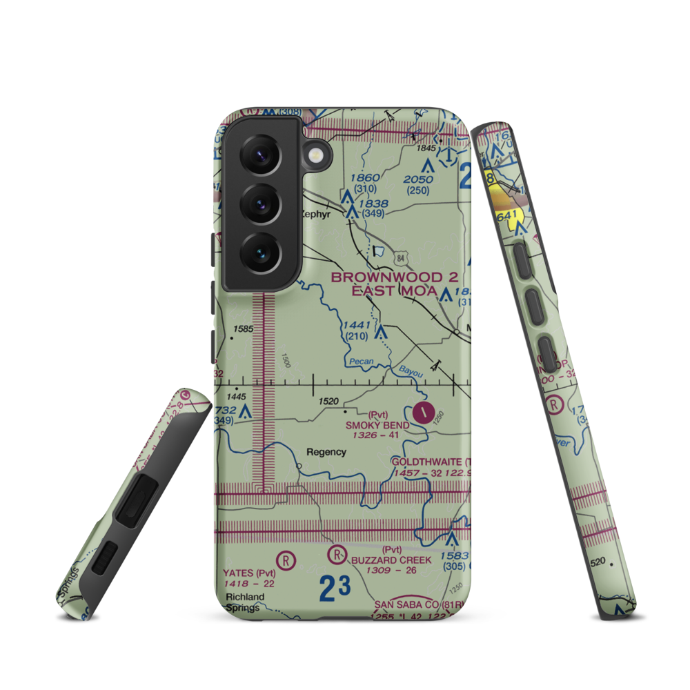 Vaughan Ranch Airport (TA89) VFR Sectional Samsung Phone Case Samsung Galaxy S22 model shown