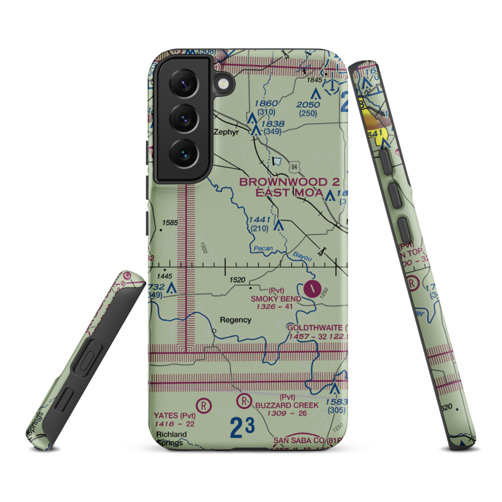 Vaughan Ranch Airport (TA89) VFR Sectional Samsung Phone Case Samsung Galaxy S22 Plus model shown