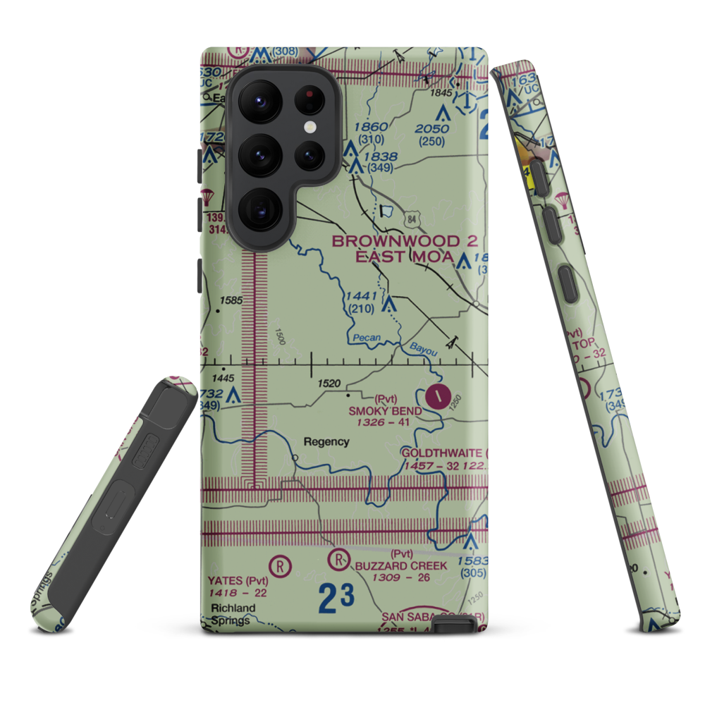Vaughan Ranch Airport (TA89) VFR Sectional Samsung Phone Case Samsung Galaxy S22 Ultra model shown