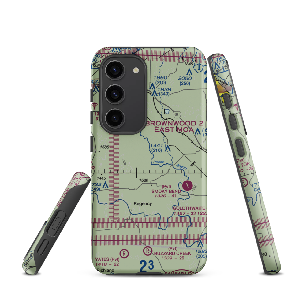 Vaughan Ranch Airport (TA89) VFR Sectional Samsung Phone Case Samsung Galaxy S23 model shown