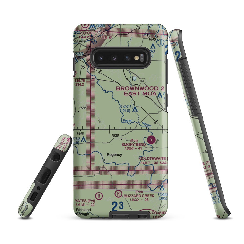 Vaughan Ranch Airport (TA89) VFR Sectional Samsung Phone Case Samsung Galaxy S10 Plus model shown