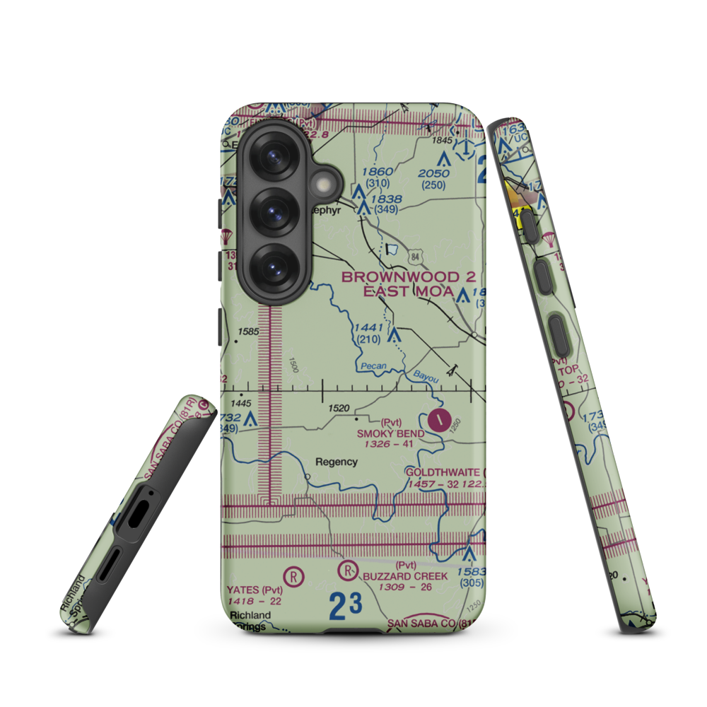 Vaughan Ranch Airport (TA89) VFR Sectional Samsung Phone Case Samsung Galaxy S25 model shown