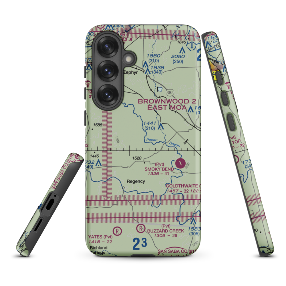 Vaughan Ranch Airport (TA89) VFR Sectional Samsung Phone Case Samsung Galaxy S25 Plus model shown