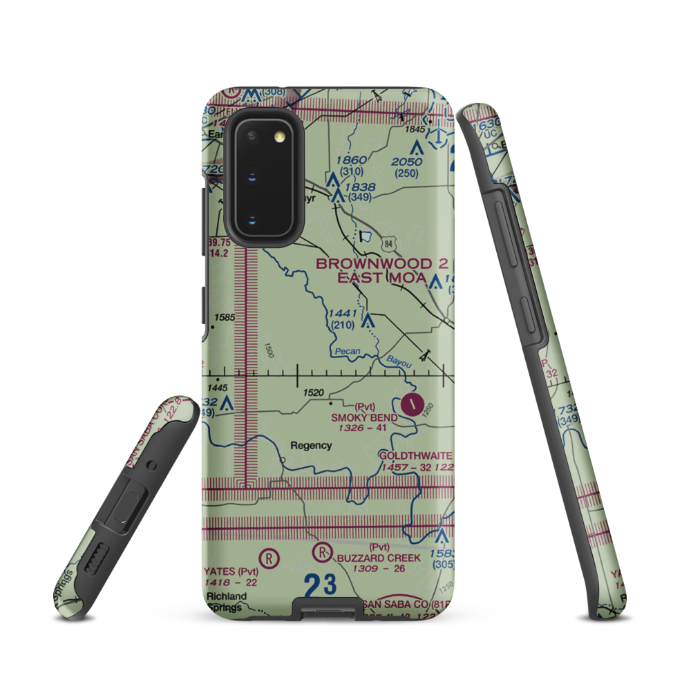 Vaughan Ranch Airport (TA89) VFR Sectional Samsung Phone Case Samsung Galaxy S20 model shown
