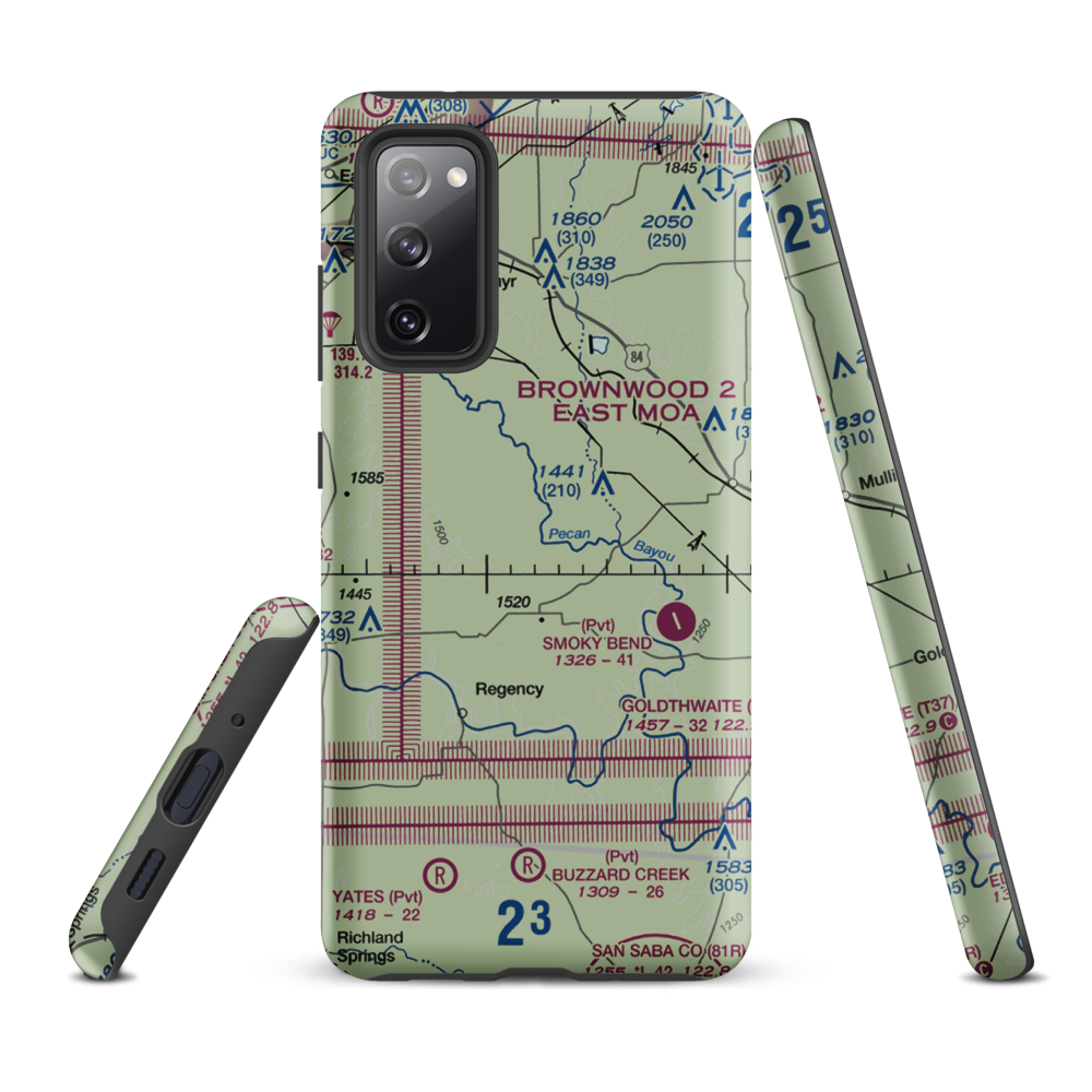 Vaughan Ranch Airport (TA89) VFR Sectional Samsung Phone Case Samsung Galaxy S20 FE model shown