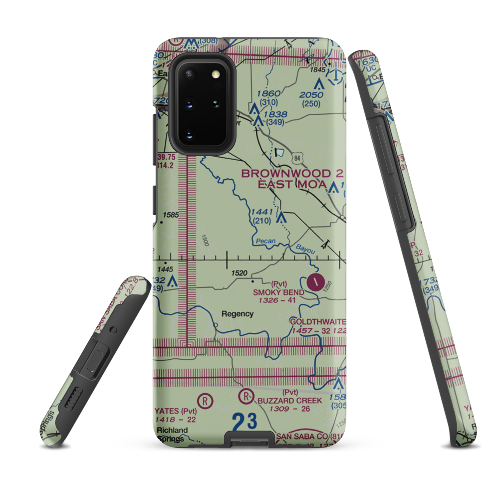 Vaughan Ranch Airport (TA89) VFR Sectional Samsung Phone Case Samsung Galaxy S20 Plus model shown