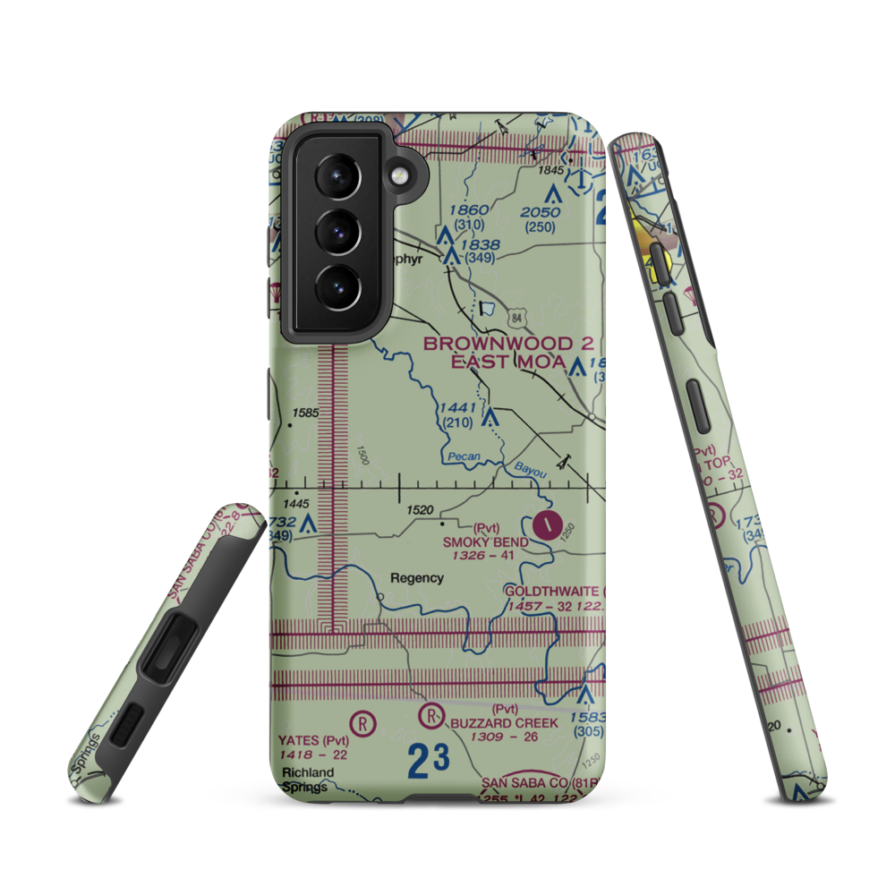 Vaughan Ranch Airport (TA89) VFR Sectional Samsung Phone Case Samsung Galaxy S21 model shown