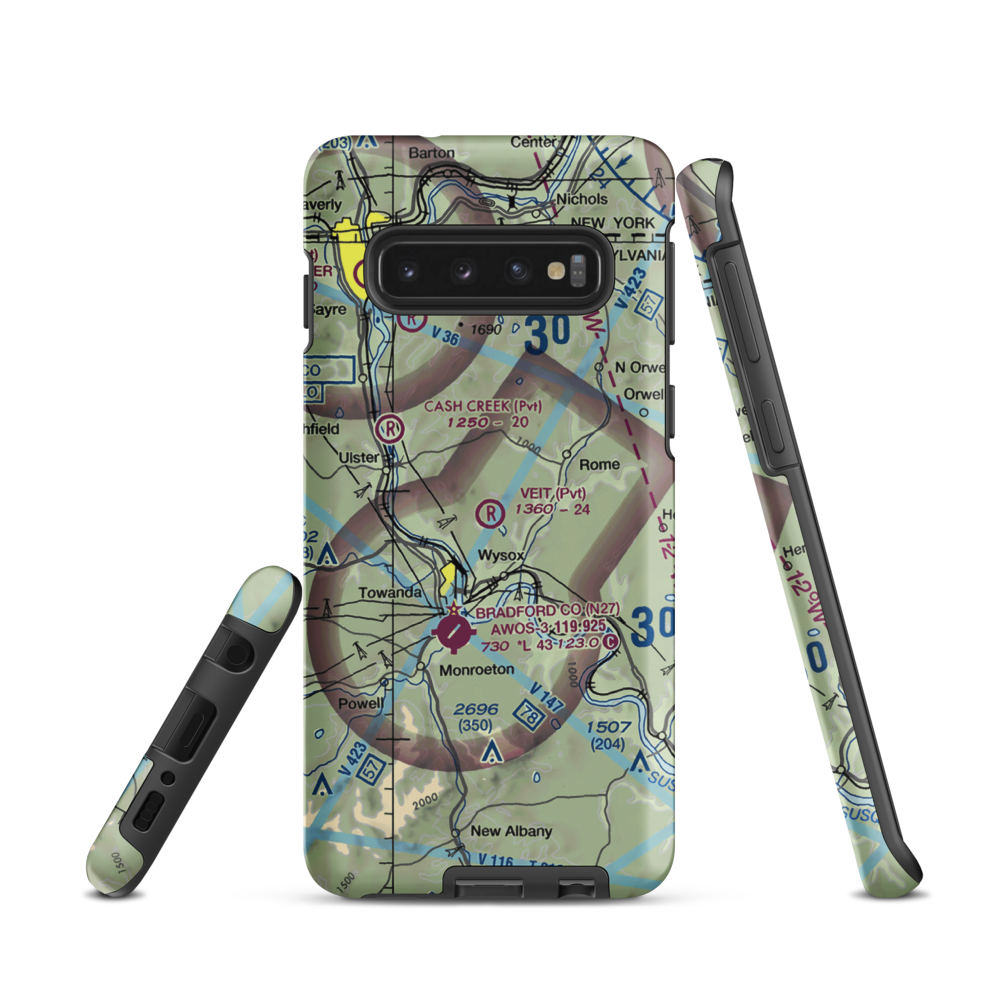 Veit Airport (9PN7) VFR Sectional Samsung Phone Case Samsung Galaxy S10 model shown