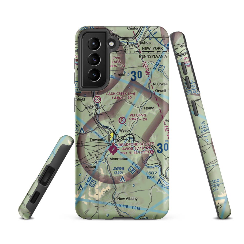 Veit Airport (9PN7) VFR Sectional Samsung Phone Case Samsung Galaxy S21 FE model shown