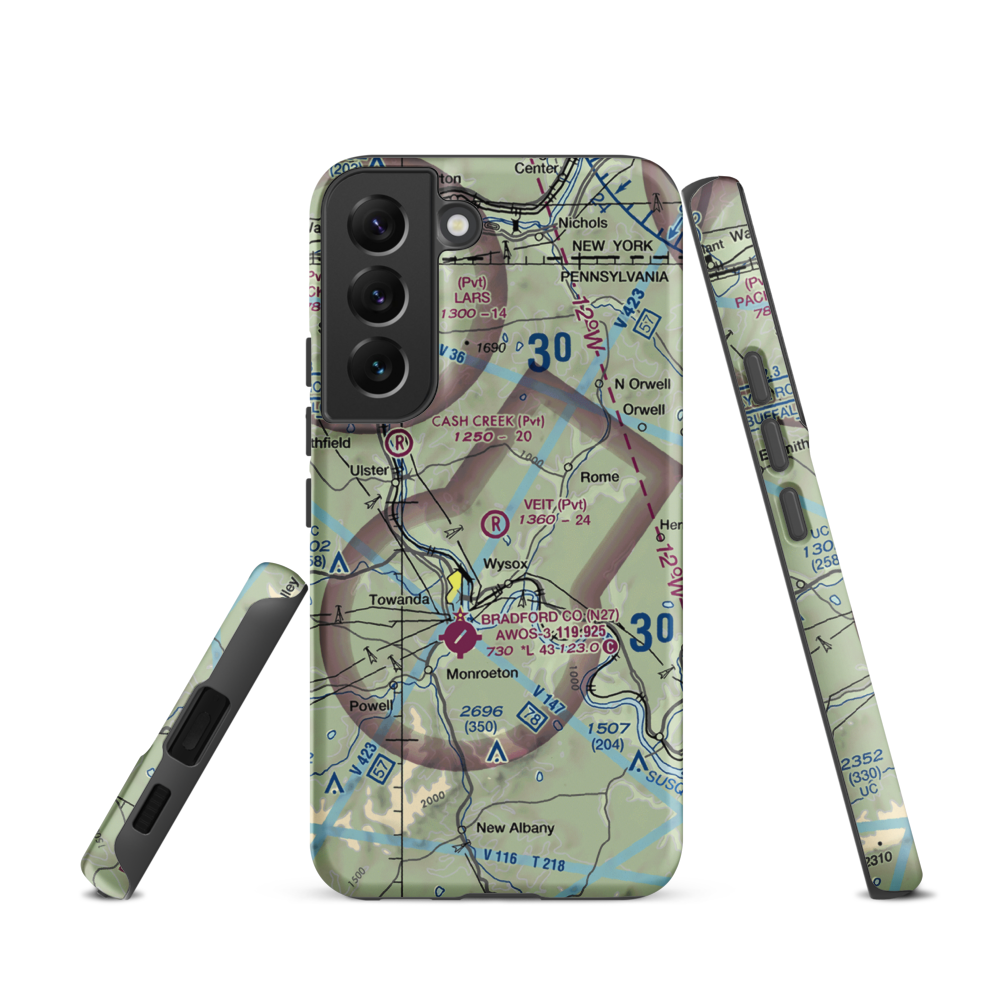 Veit Airport (9PN7) VFR Sectional Samsung Phone Case Samsung Galaxy S22 model shown