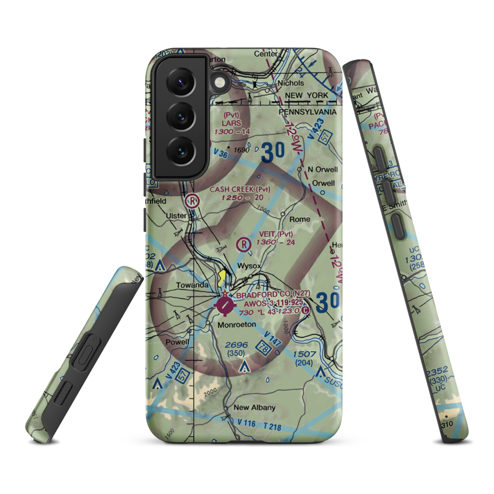 Veit Airport (9PN7) VFR Sectional Samsung Phone Case Samsung Galaxy S22 Plus model shown