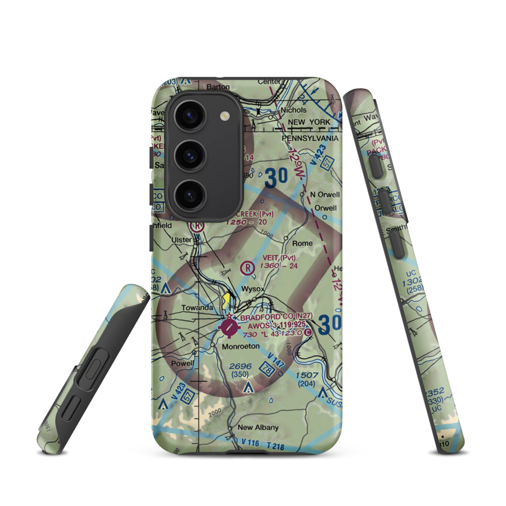 Veit Airport (9PN7) VFR Sectional Samsung Phone Case Samsung Galaxy S23 model shown