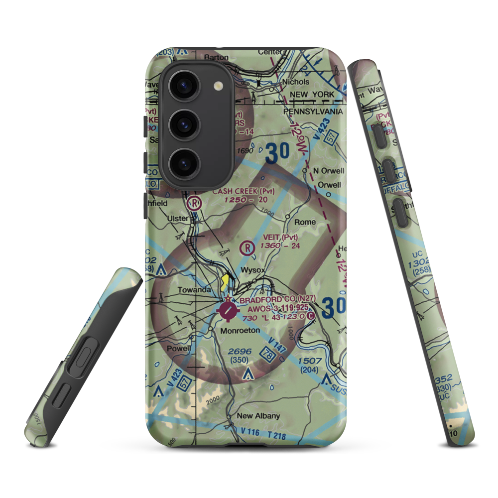 Veit Airport (9PN7) VFR Sectional Samsung Phone Case Samsung Galaxy S23 Plus model shown
