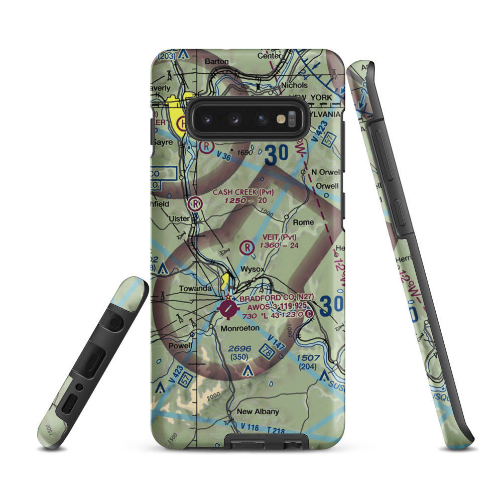 Veit Airport (9PN7) VFR Sectional Samsung Phone Case Samsung Galaxy S10 Plus model shown