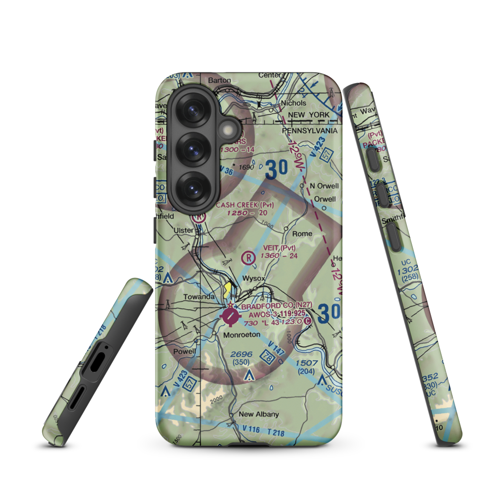 Veit Airport (9PN7) VFR Sectional Samsung Phone Case Samsung Galaxy S25 model shown