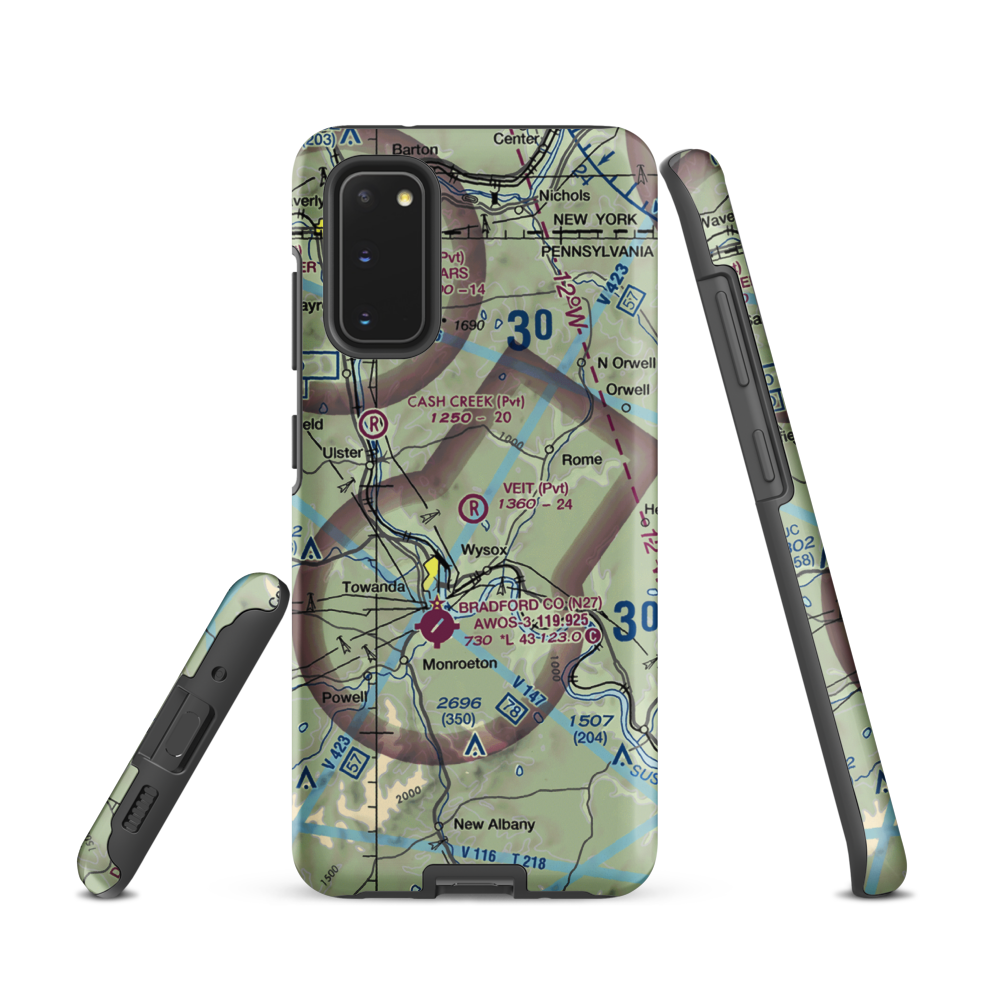Veit Airport (9PN7) VFR Sectional Samsung Phone Case Samsung Galaxy S20 model shown