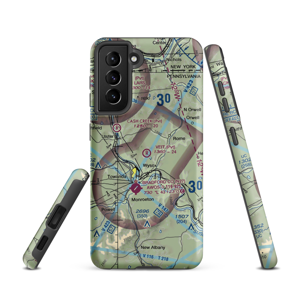 Veit Airport (9PN7) VFR Sectional Samsung Phone Case Samsung Galaxy S21 model shown