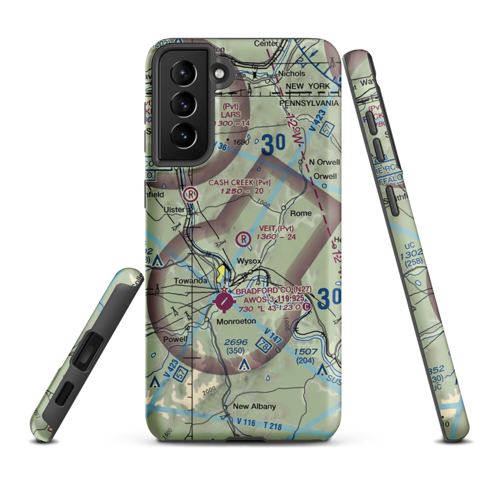 Veit Airport (9PN7) VFR Sectional Samsung Phone Case Samsung Galaxy S21 Plus model shown