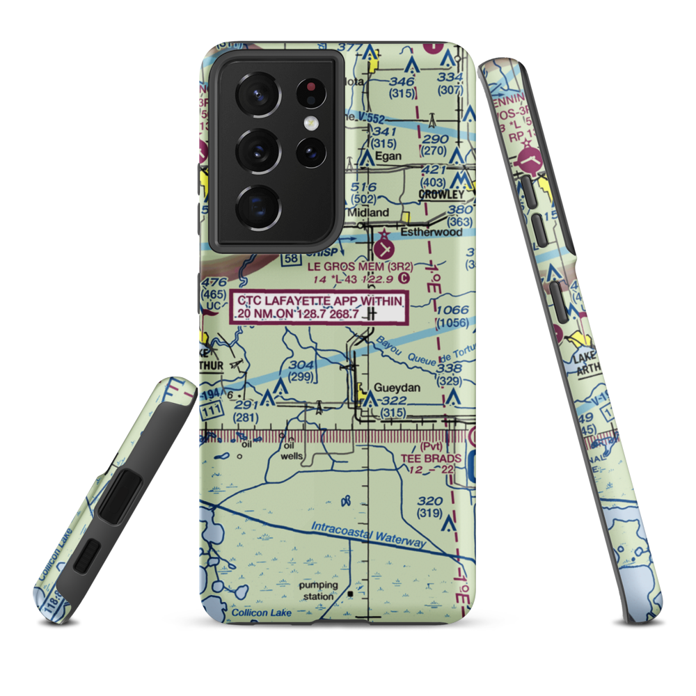 Venissat Airstrip (46LS) VFR Sectional Samsung Phone Case Samsung Galaxy S21 Ultra model shown