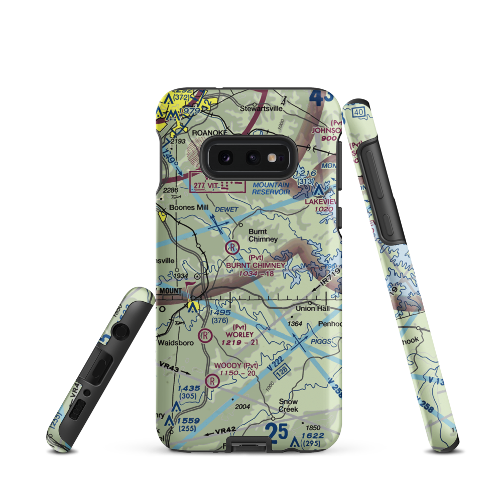 Venning's Landing Airport (VG53) VFR Sectional Samsung Phone Case Samsung Galaxy S10e model shown