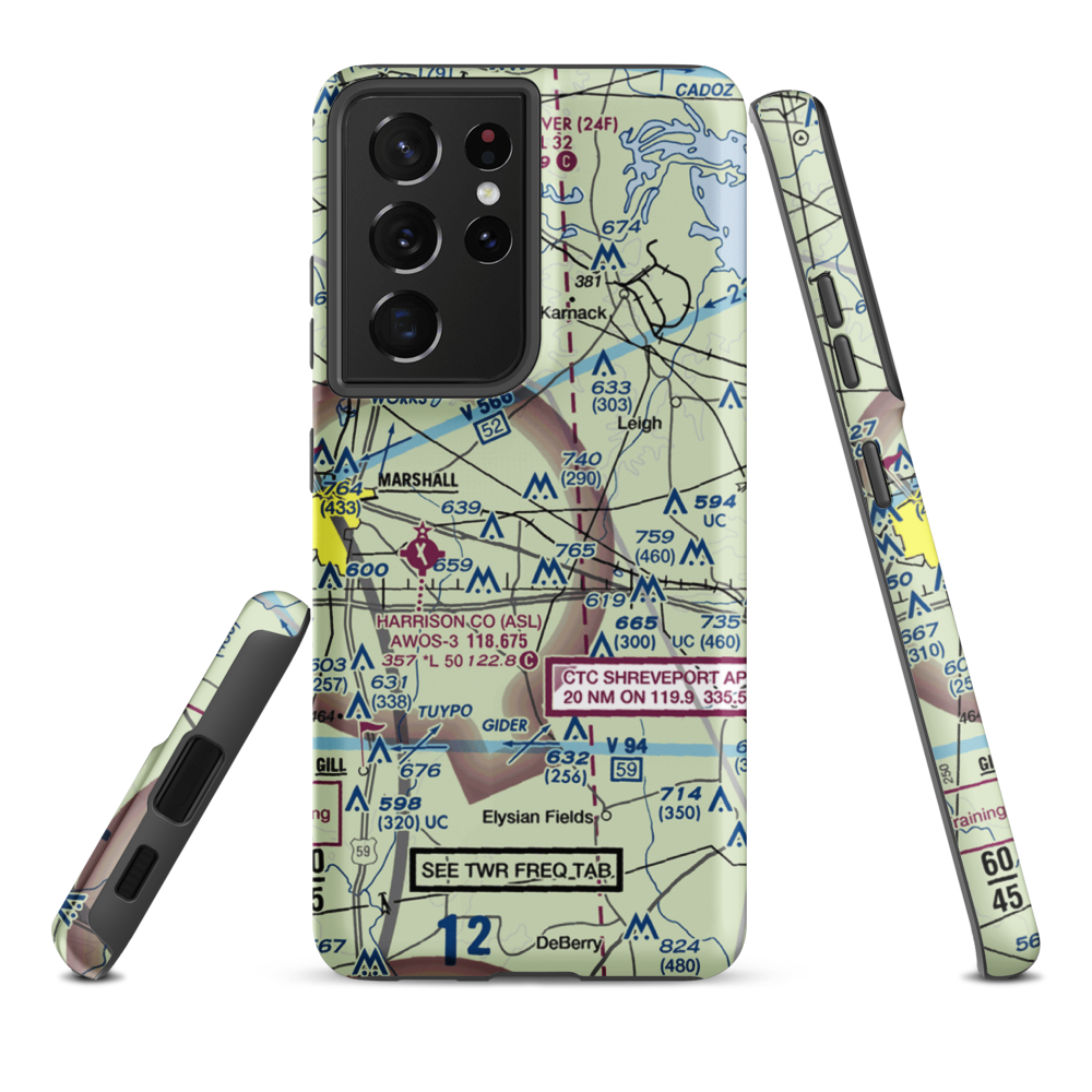 Verhalen Airport (TE89) VFR Sectional Samsung Phone Case Samsung Galaxy S21 Ultra model shown