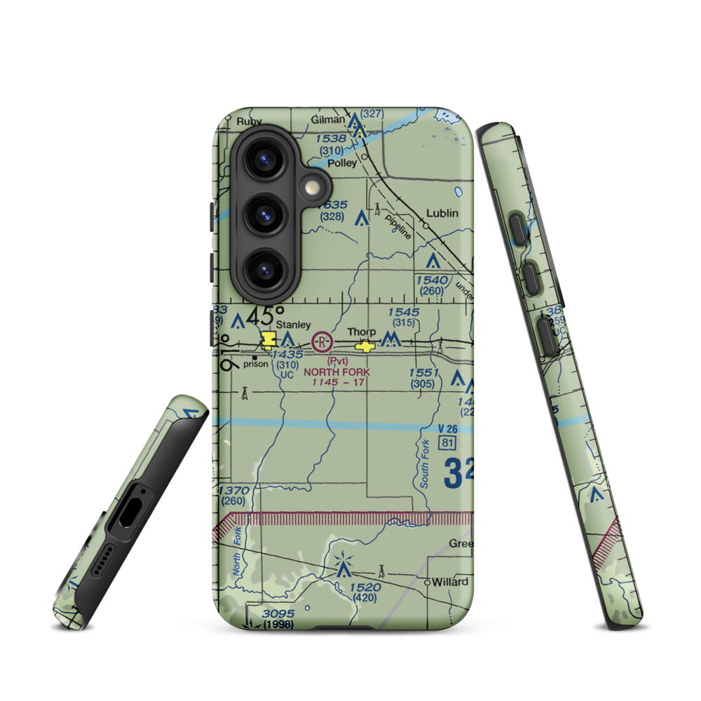 Vern Air Park (WS60) VFR Sectional Samsung Phone Case Samsung Galaxy S24 model shown