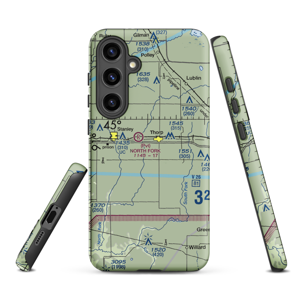Vern Air Park (WS60) VFR Sectional Samsung Phone Case Samsung Galaxy S24 Plus model shown