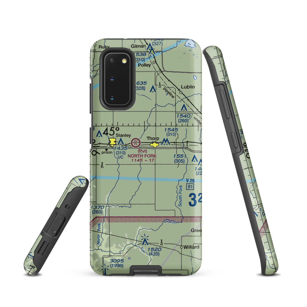 Vern Air Park (WS60) VFR Sectional Samsung Phone Case Samsung Galaxy S20 model shown
