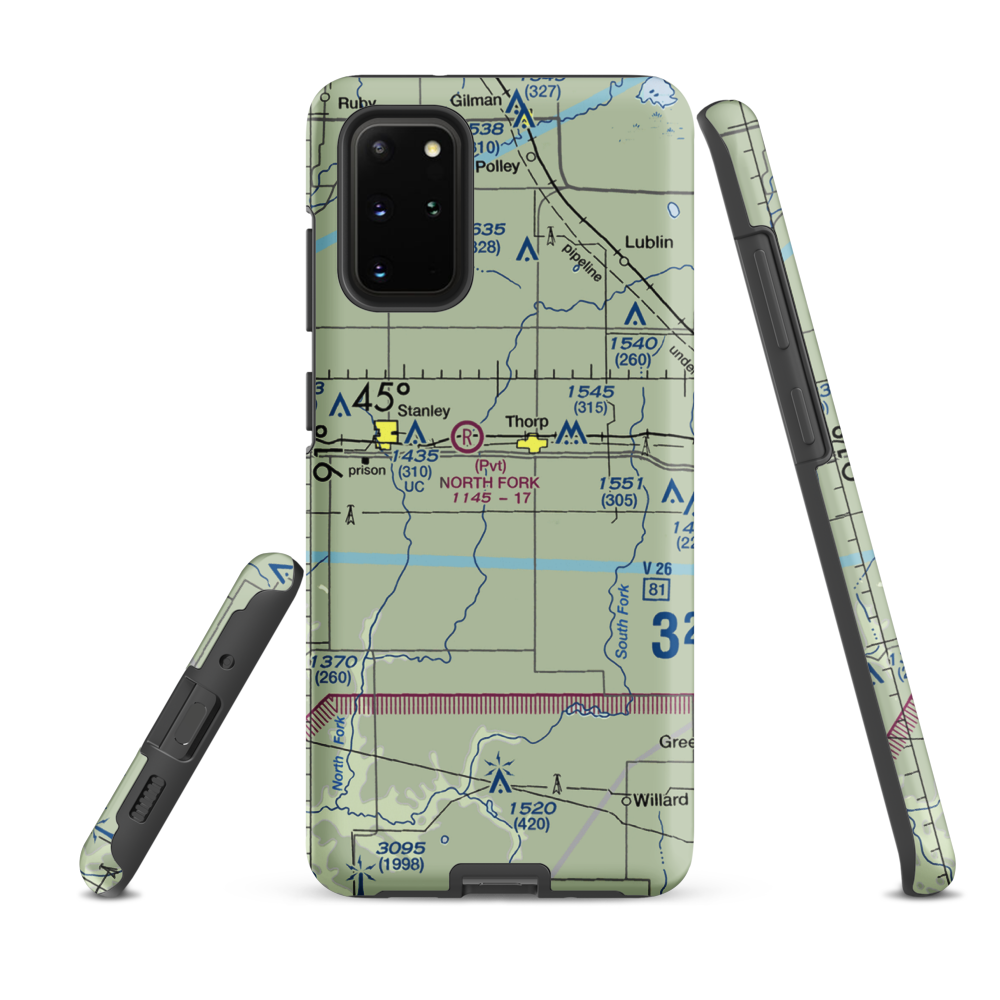 Vern Air Park (WS60) VFR Sectional Samsung Phone Case Samsung Galaxy S20 Plus model shown