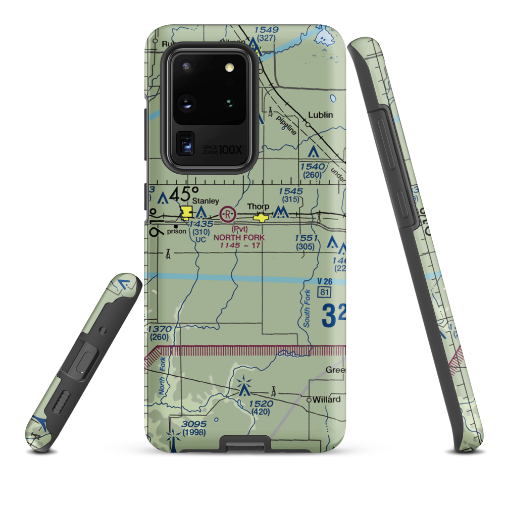 Vern Air Park (WS60) VFR Sectional Samsung Phone Case Samsung Galaxy S20 Ultra model shown