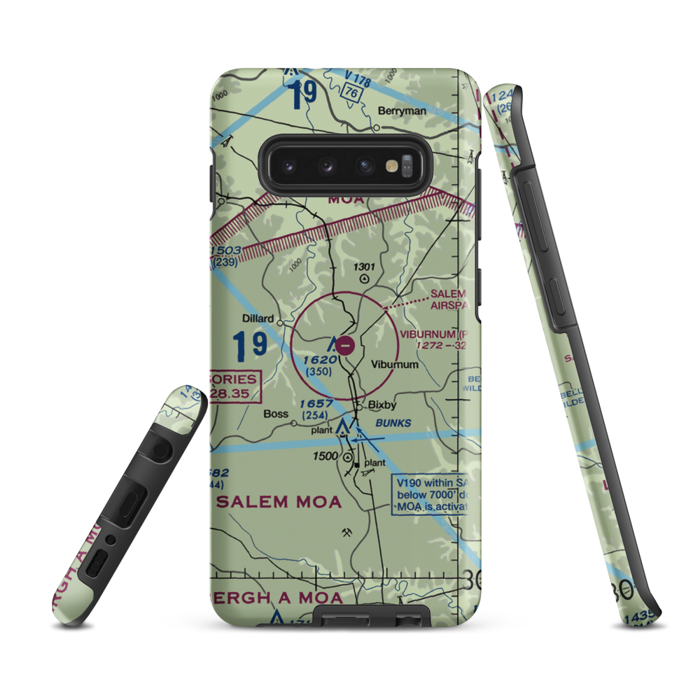 Viburnum Airport (MO84) VFR Sectional Samsung Phone Case Samsung Galaxy S10e model shown
