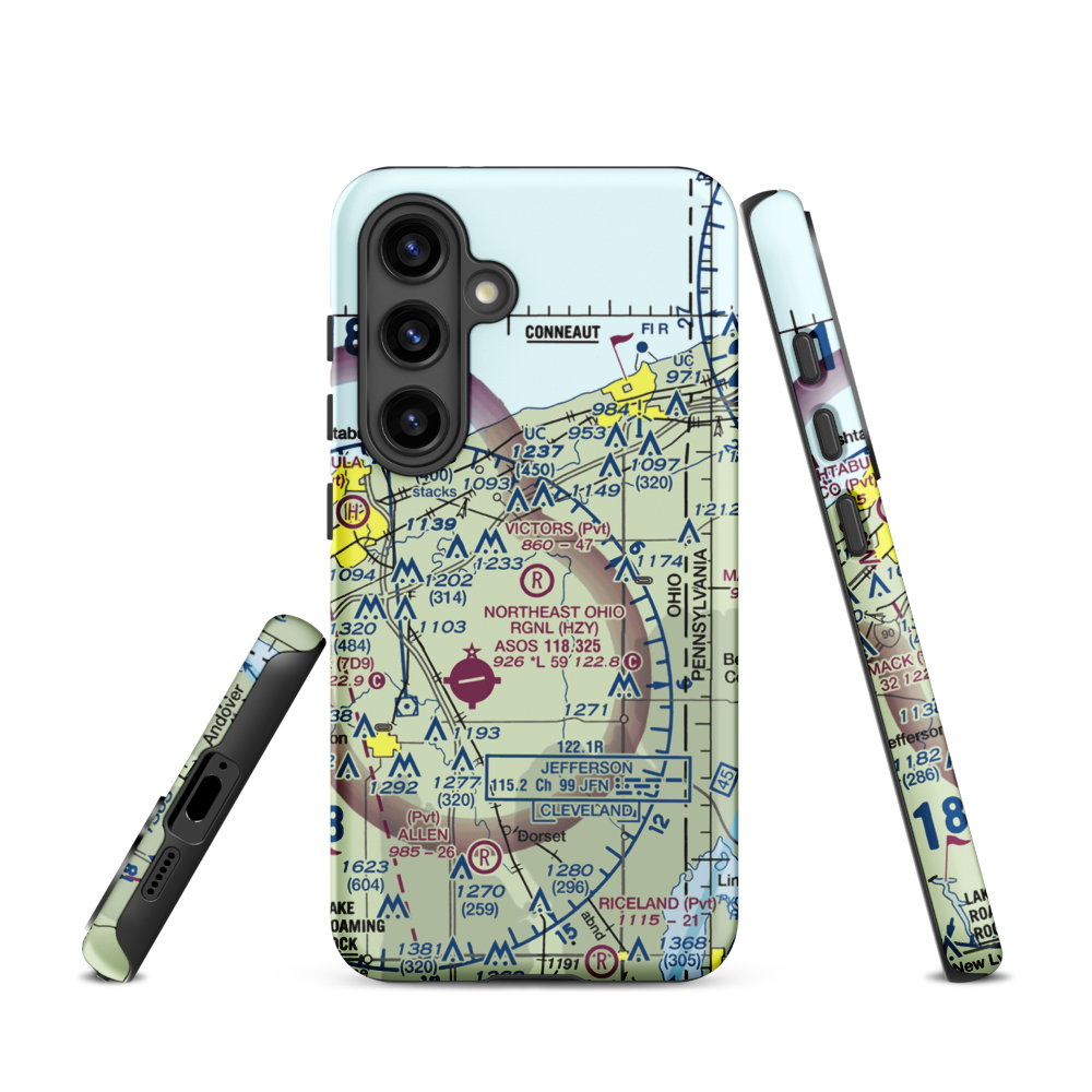 Victor's Landing Airport (0OI6) VFR Sectional Samsung Phone Case Samsung Galaxy S24 model shown