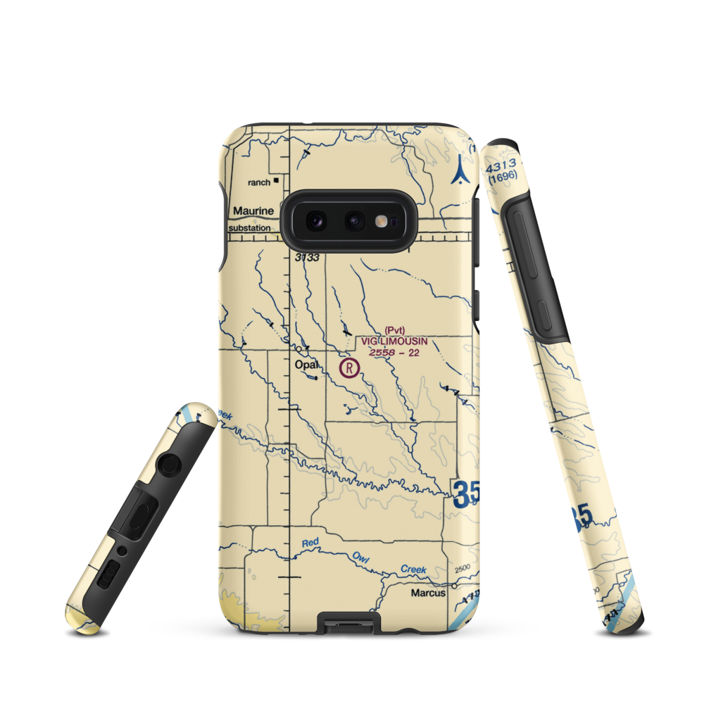 Vig Limousin Airport (1SD4) VFR Sectional Samsung Phone Case Samsung Galaxy S10e model shown