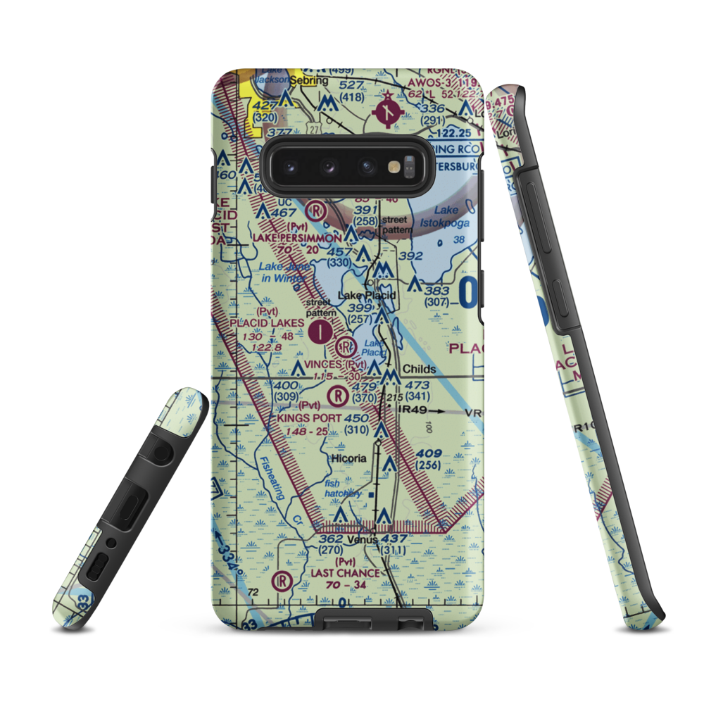 Vince's Condominium Association Airport (FA60) VFR Sectional Samsung Phone Case Samsung Galaxy S10 Plus model shown