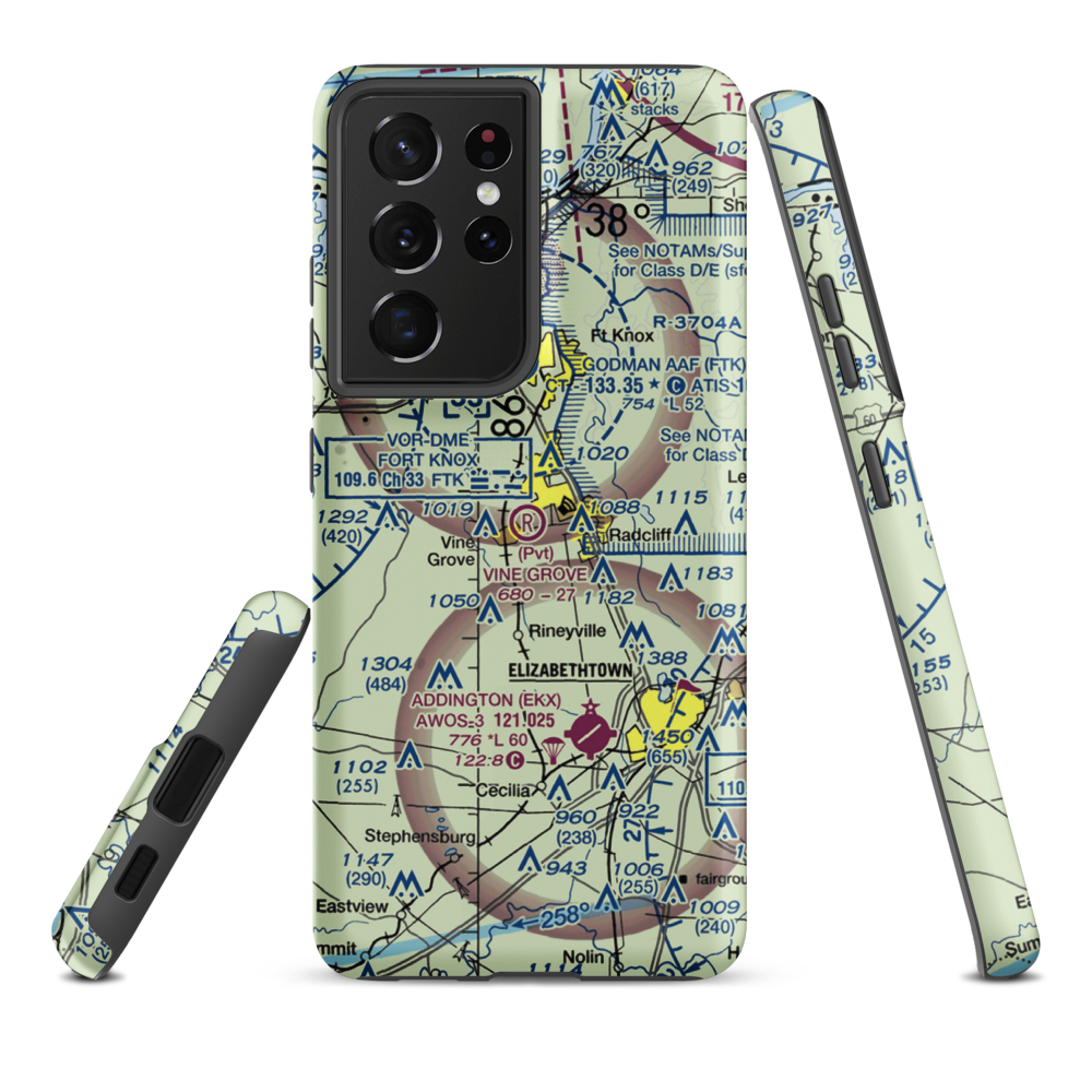 Vine Grove Airport (70KY) VFR Sectional Samsung Phone Case Samsung Galaxy S21 Ultra model shown